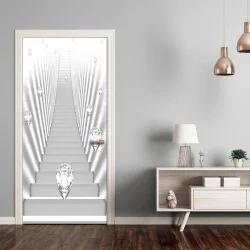 Fototapeta na drzwi - Tapeta na drzwi - Białe schody i klejnoty