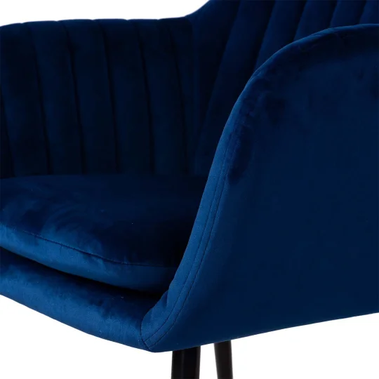 Stół NELSON fi 100 + 4 krzesła MUNO niebieski - Zdjęcie 7