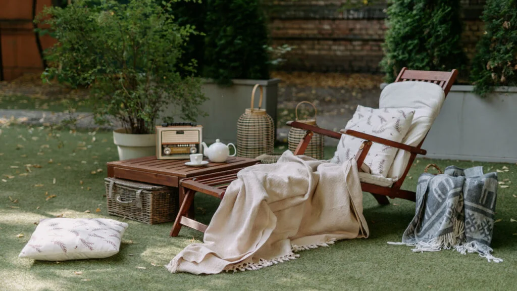 Poduszka na fotel, krzesło ogrodowe zapewni Ci przyjemny wypoczynek.