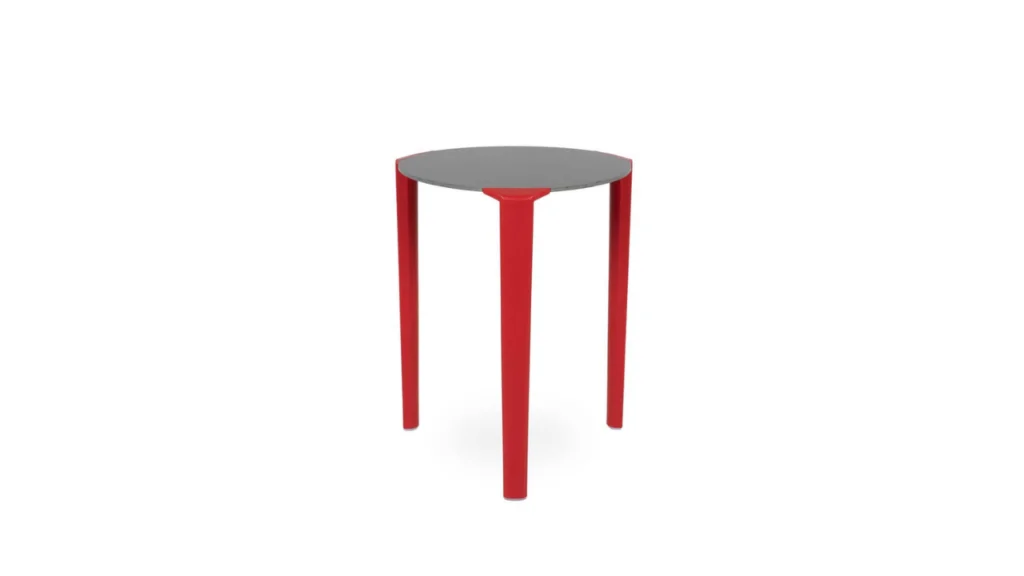 Stół Ezpeleta ONE Q60 - kolor antracytowo czerwony.